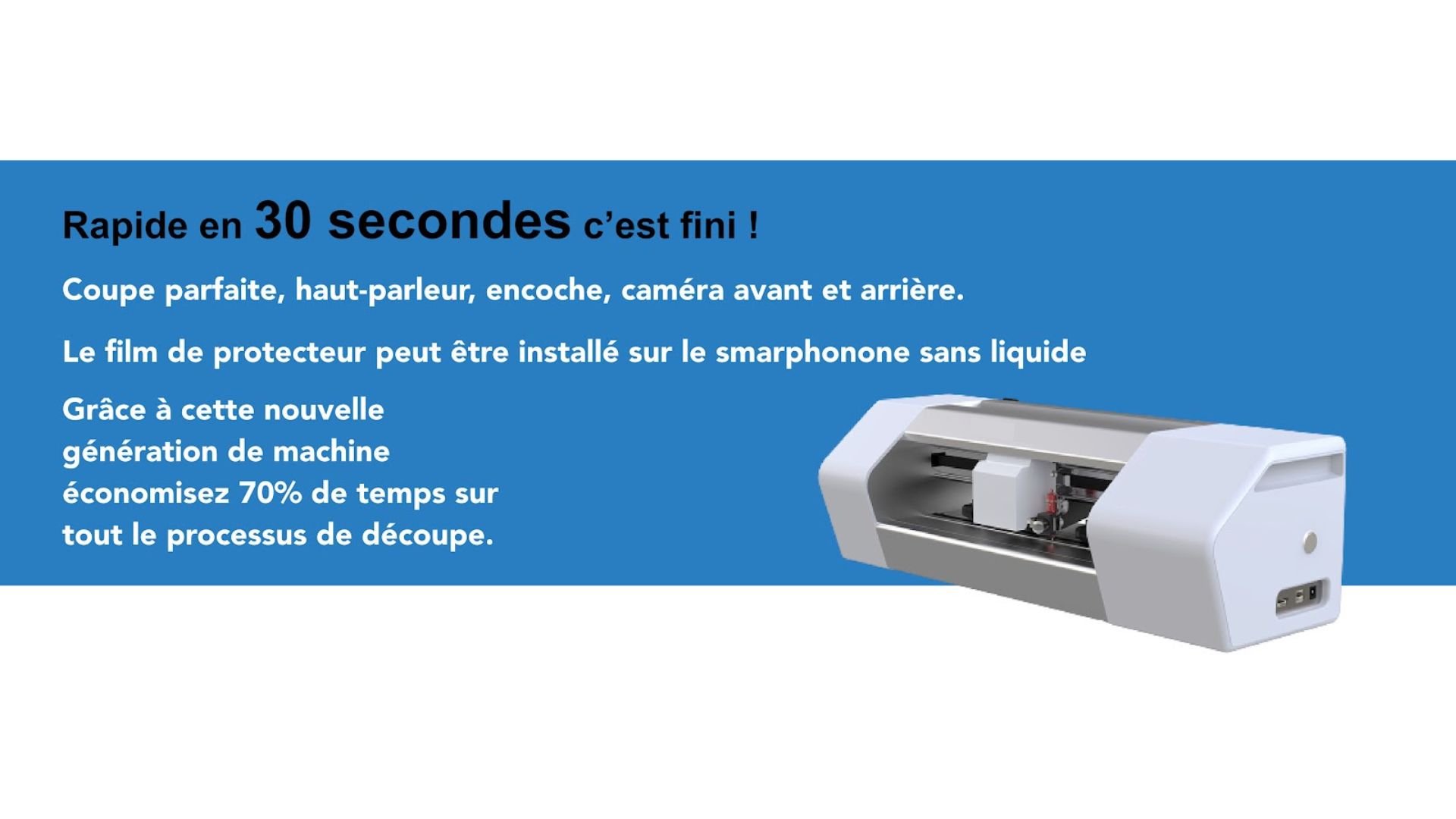 Machine De Découpe Film Hydrogel – Argentée – Plastique Brillant – Protège-écran